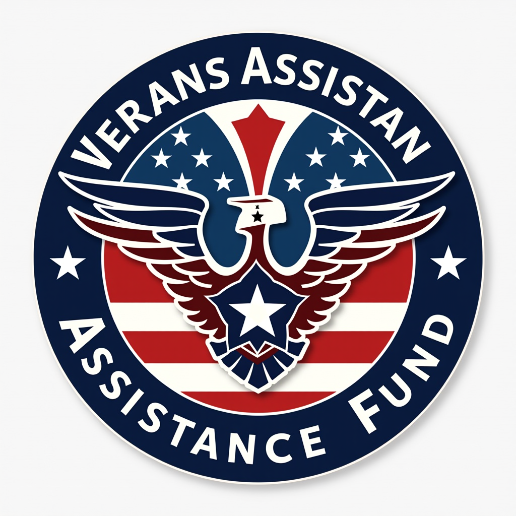 Veterans Assistance Fund Inc logo featuring patriotic colors and military insignia symbolizing support for veterans