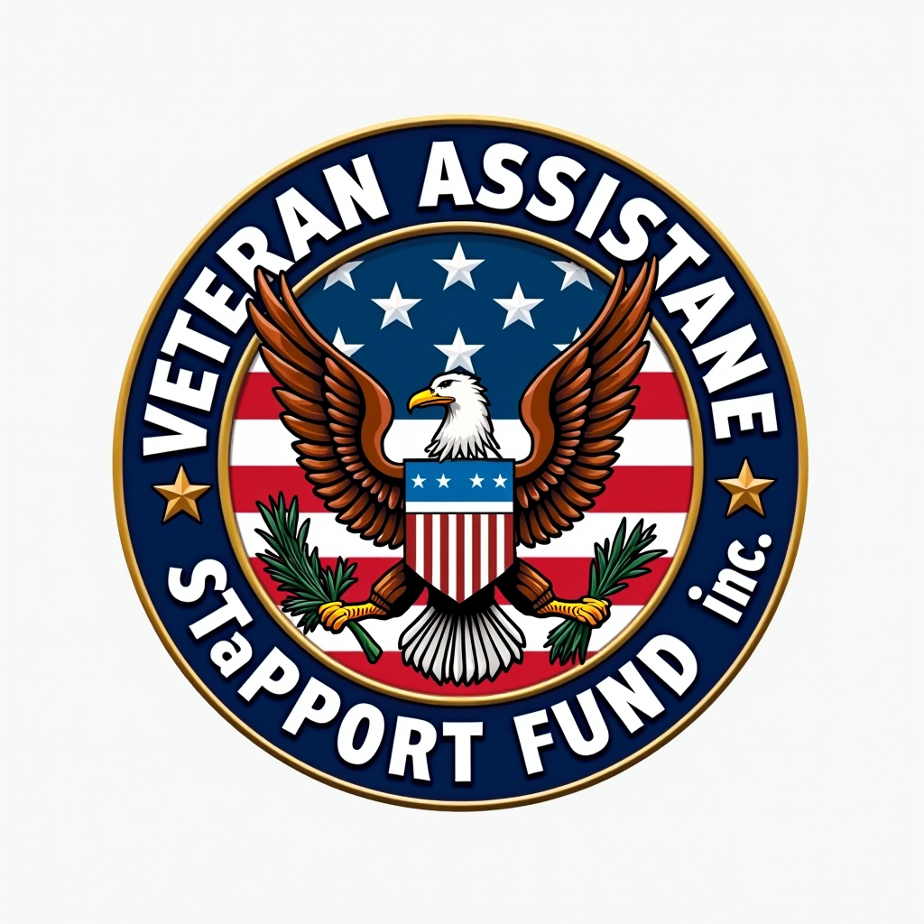 Veterans Assistance Fund Inc logo featuring patriotic colors and military insignia symbolizing support for veterans