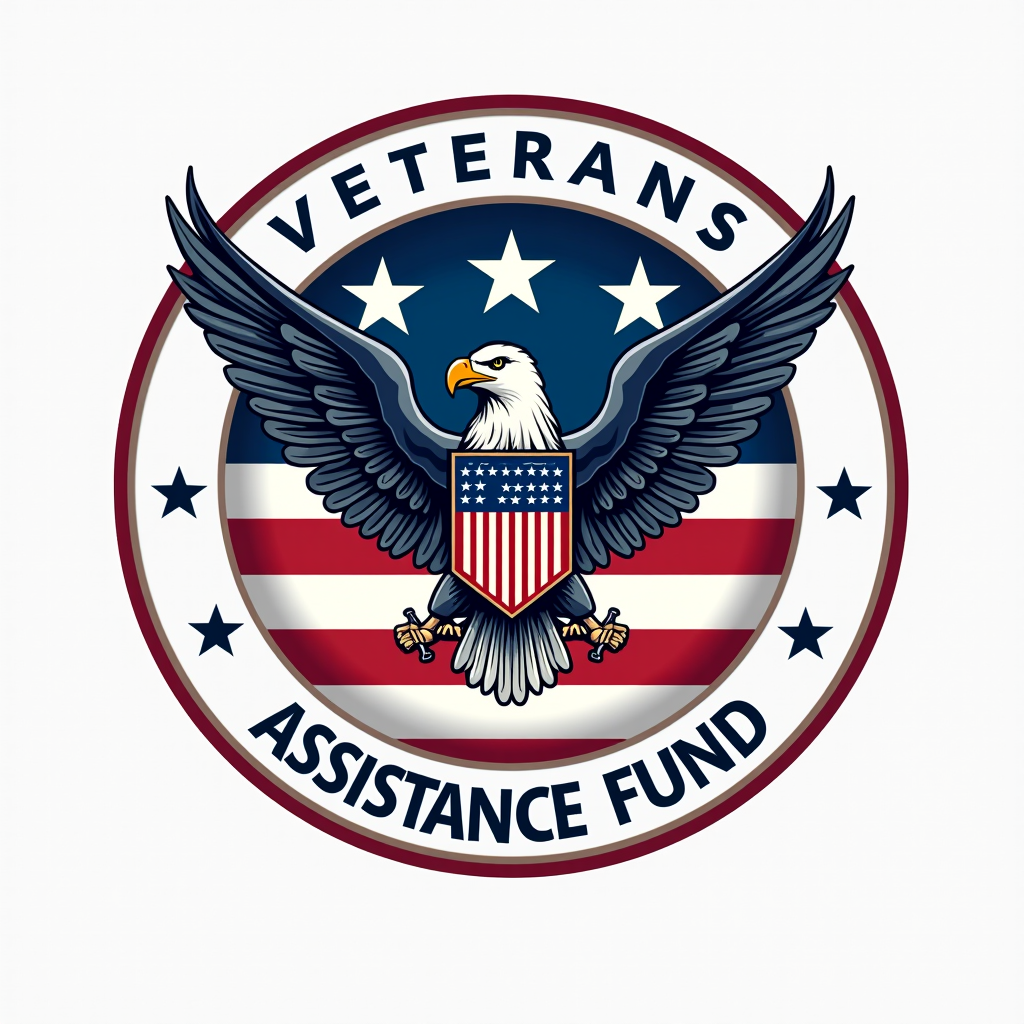Veterans Assistance Fund Inc logo featuring patriotic colors and military insignia symbolizing support for veterans